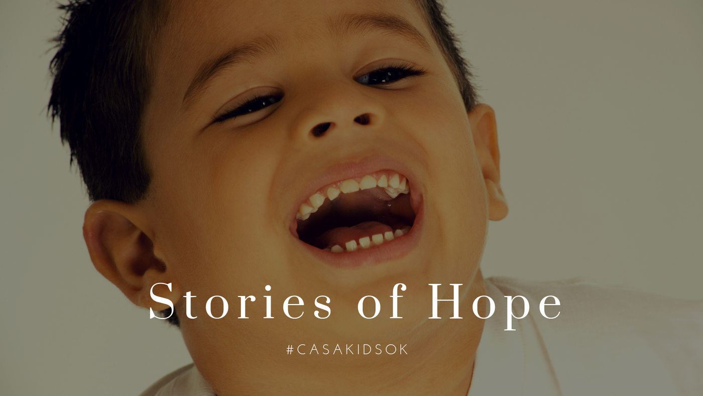 Boy w/Story of Hope Headline